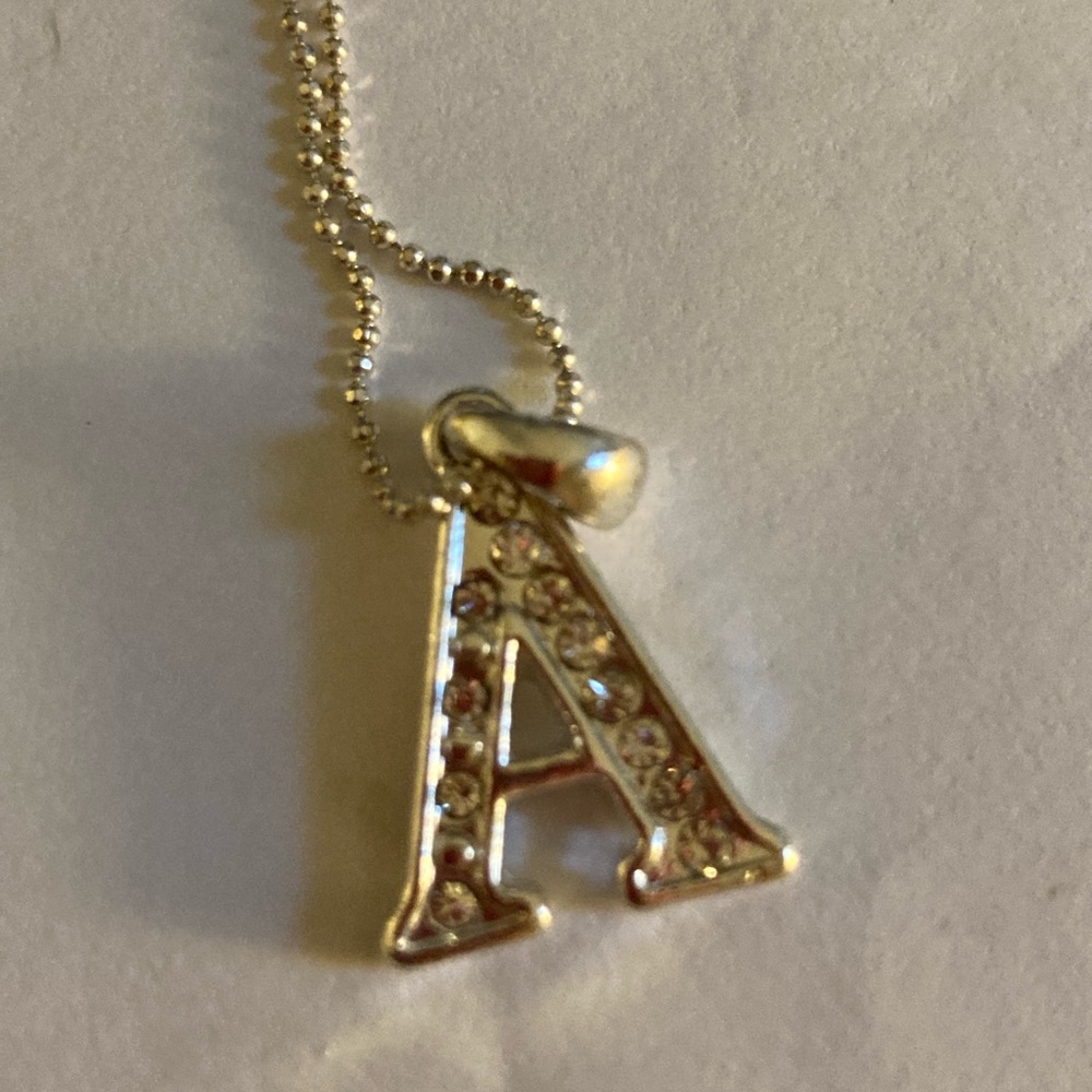 A Necklace-The letter A-costume jewelry